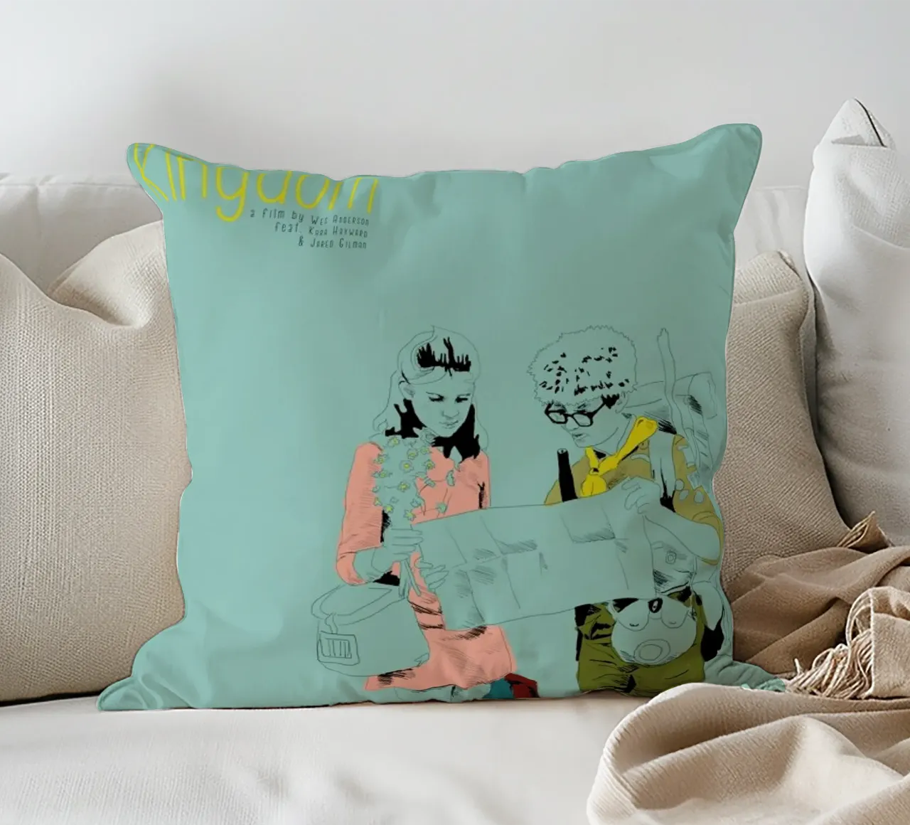 Moonrise Kingdom cuscino da La Belette Rose