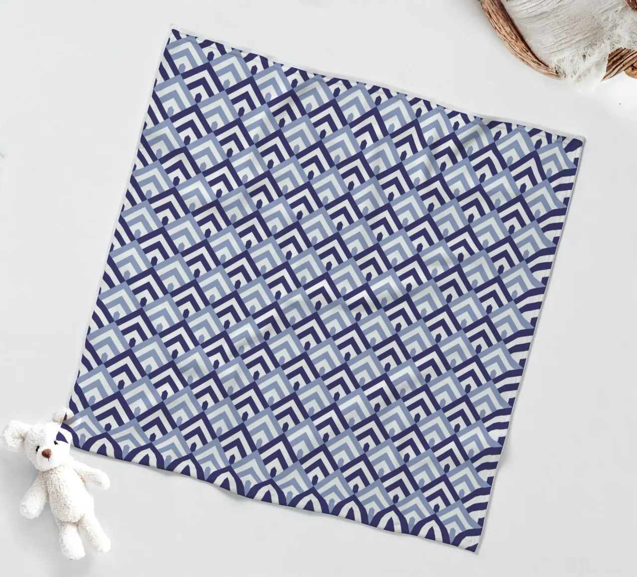 Blauer Berg-Muster Fleecedecke von amini54