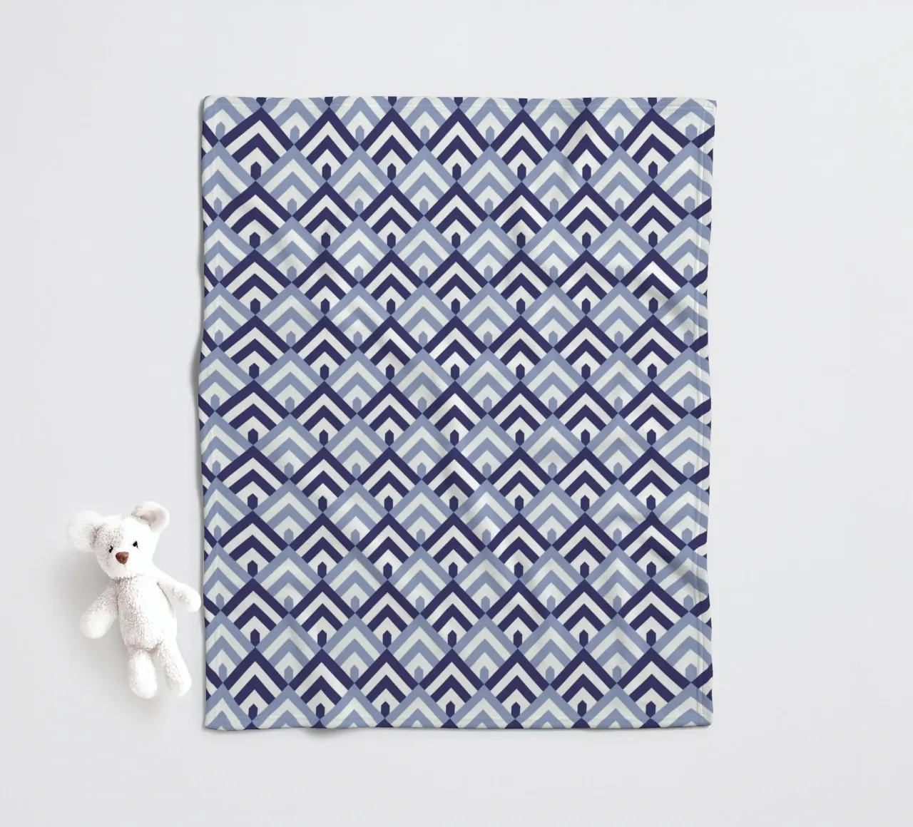 Blauer Berg-Muster Fleecedecke von amini54