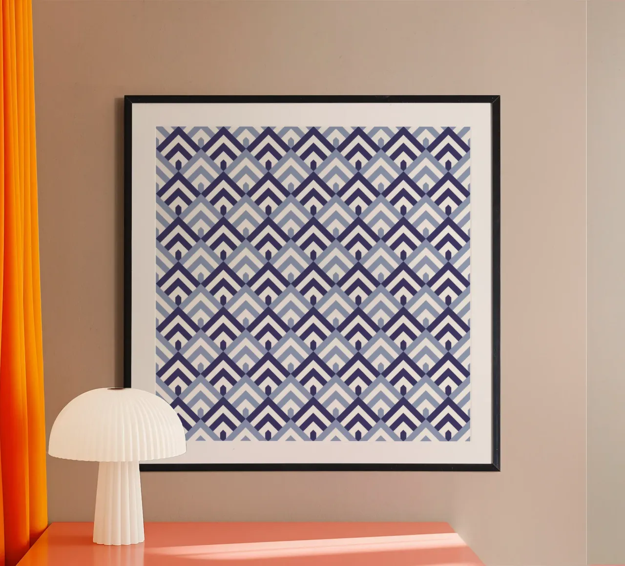 Blue Mountain Pattern poster by amini54