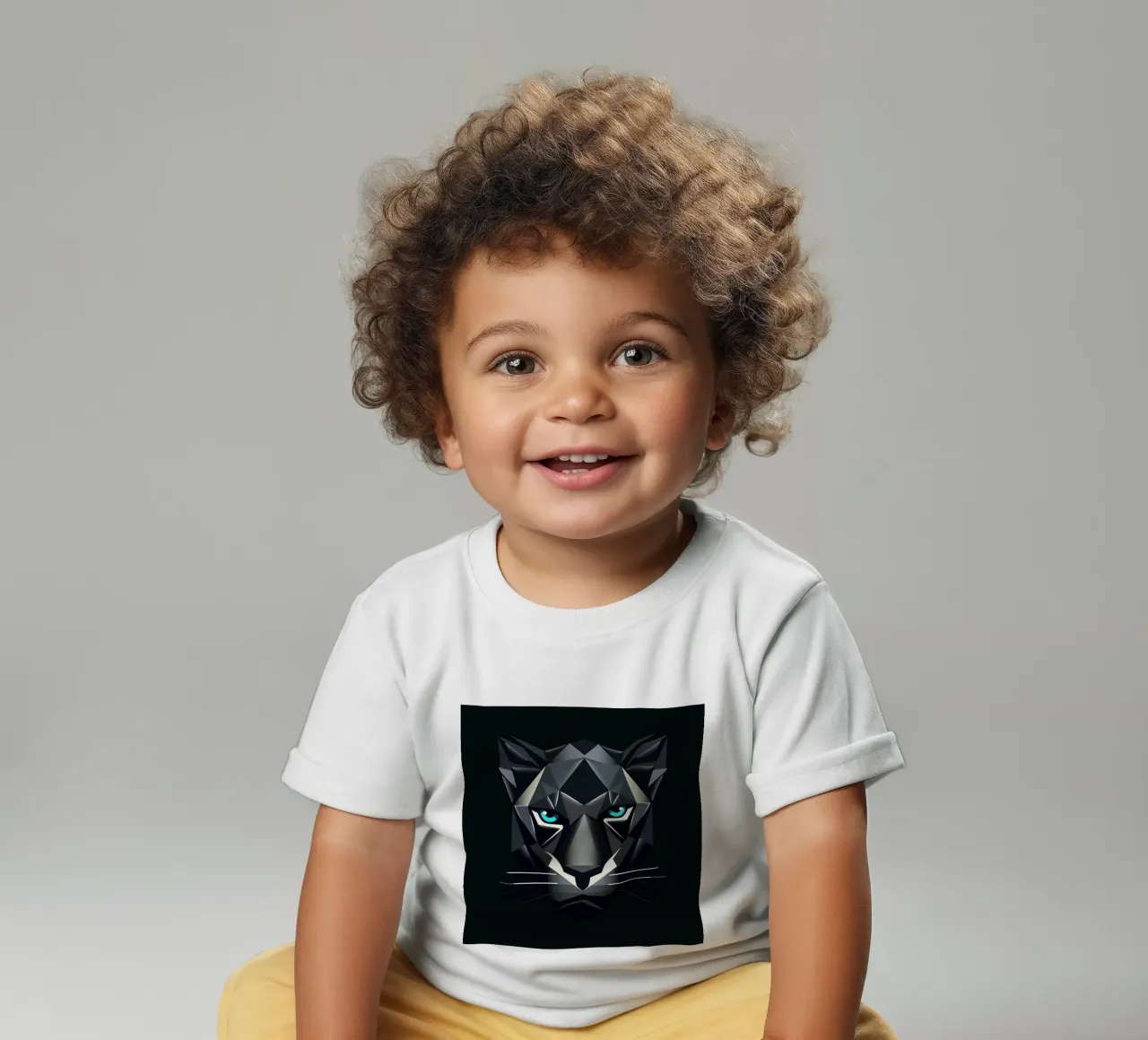 Geometric panther - power and elegance combined baby t-shirt by namosh