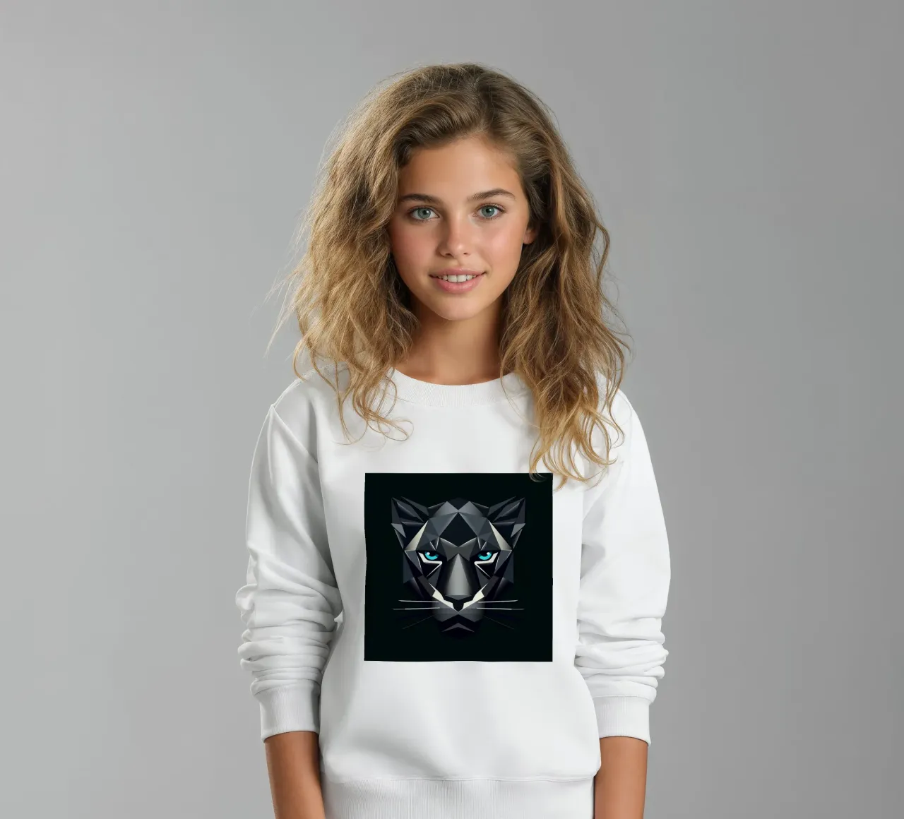 Pantera geometrica: potenza ed eleganza insieme felpa bambino da namosh