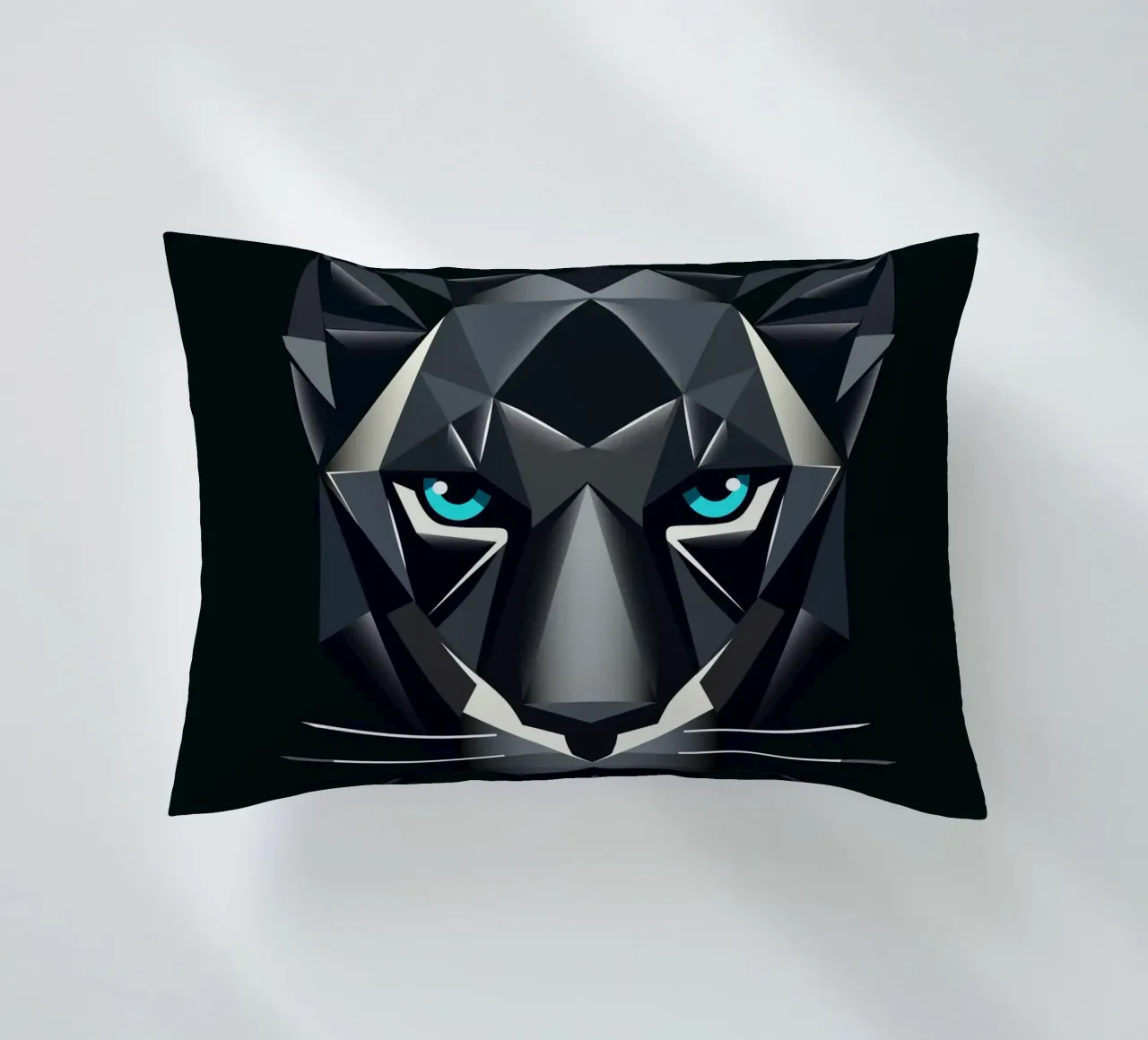 Geometric panther - power and elegance combined decorative cushion by namosh