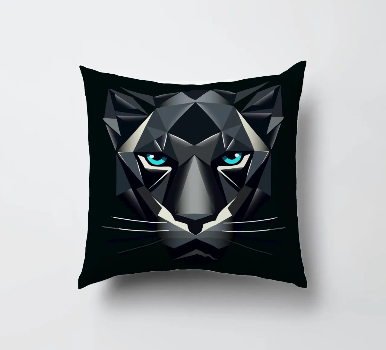 Geometric panther - power and elegance combined decorative cushion by namosh