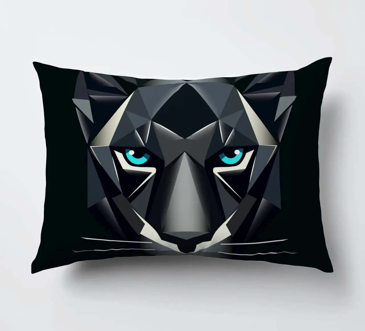 Geometric panther - power and elegance combined decorative cushion by namosh