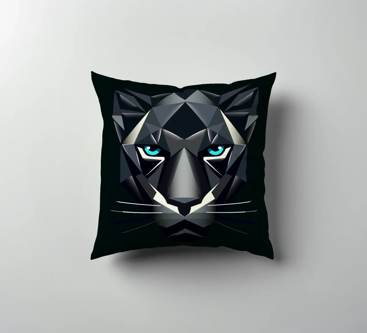 Geometric panther - power and elegance combined decorative cushion by namosh