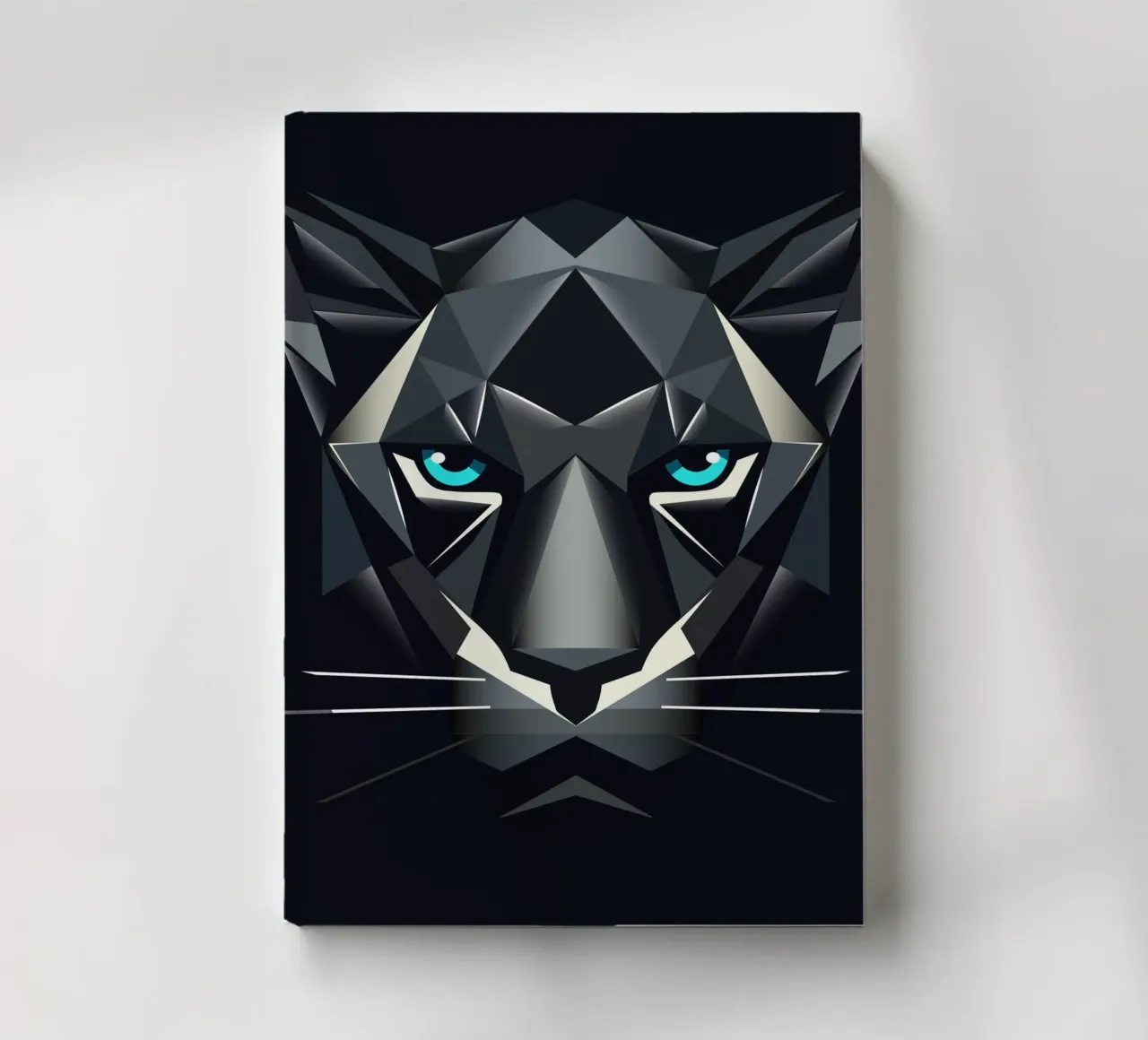 Geometric panther - power and elegance combined notebook by namosh
