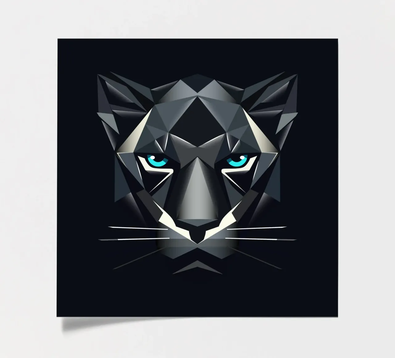 Geometric panther - power and elegance combined sticker sheet by namosh