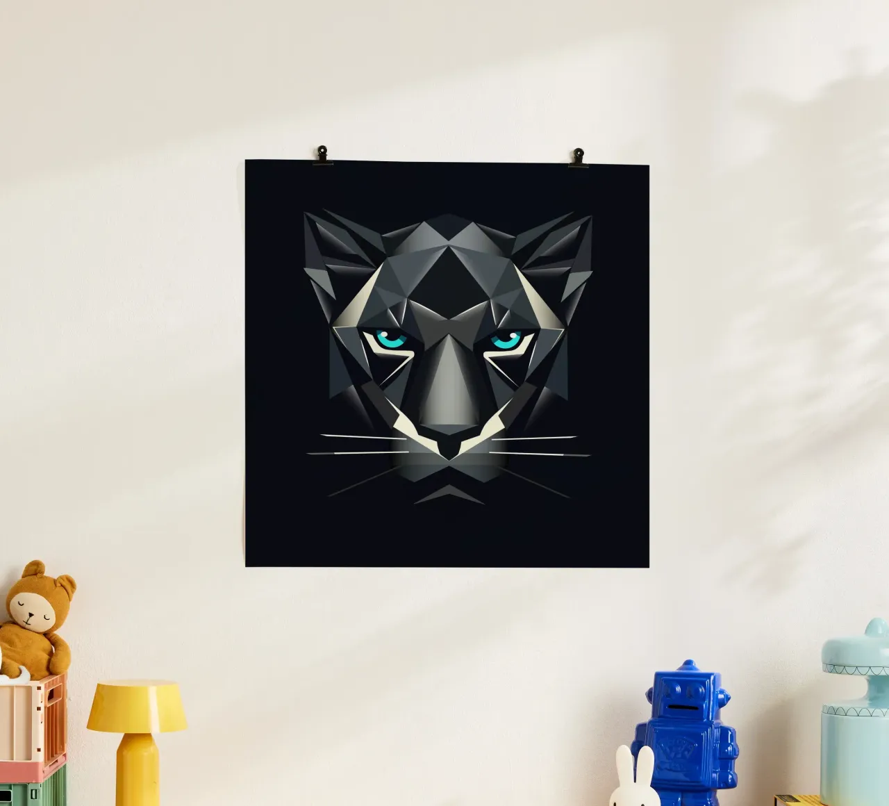 Pantera geometrica: potenza ed eleganza insieme poster da namosh