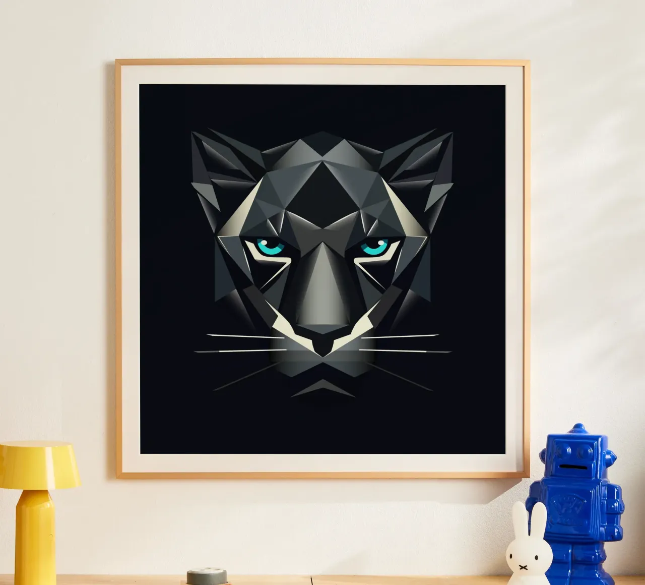 Pantera geometrica: potenza ed eleganza insieme poster da namosh