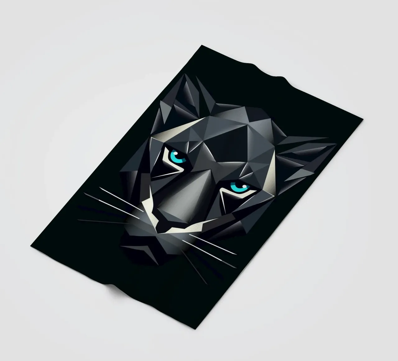 Geometric panther - power and elegance combined fleece blanket by namosh