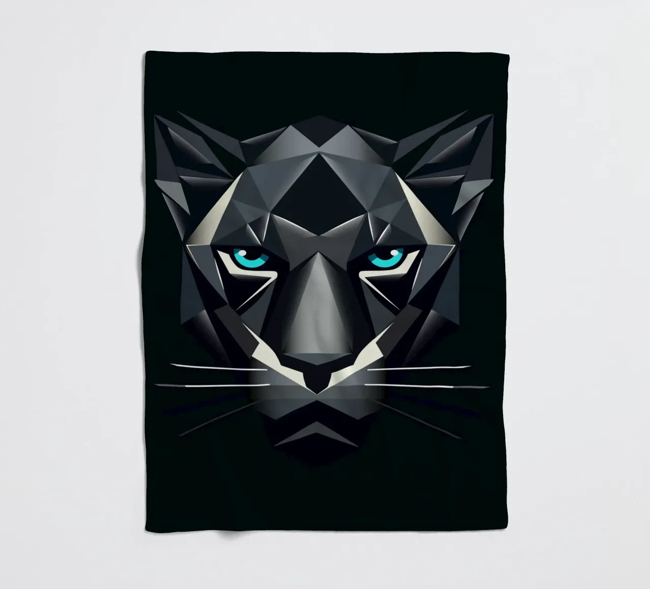 Geometric panther - power and elegance combined fleece blanket by namosh