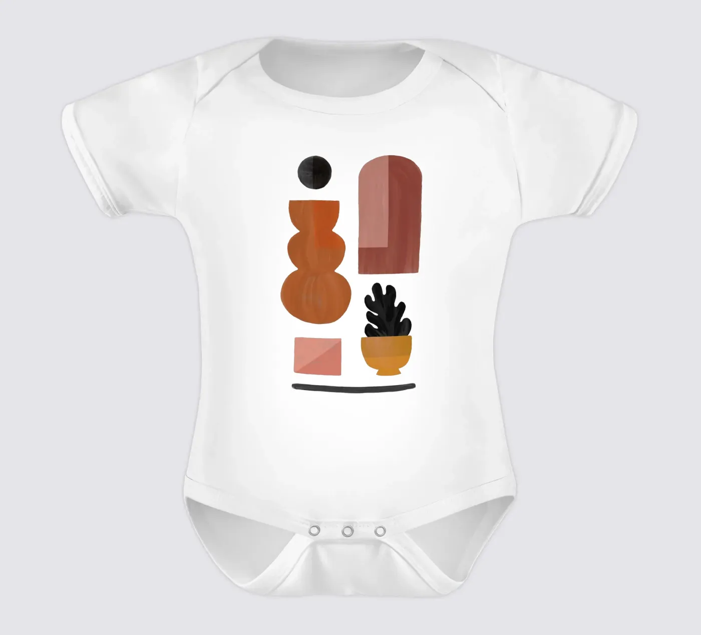 Boho Objects I Kurzarm Babybody von Orara Studio
