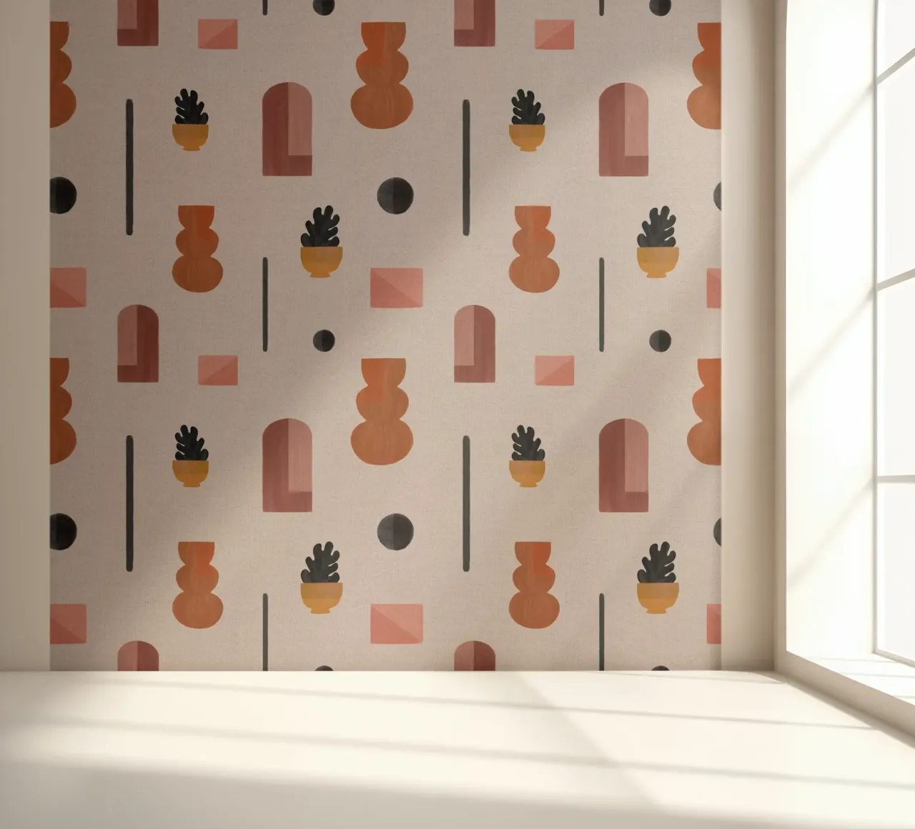 Boho objecten I fotobehang van Orara Studio