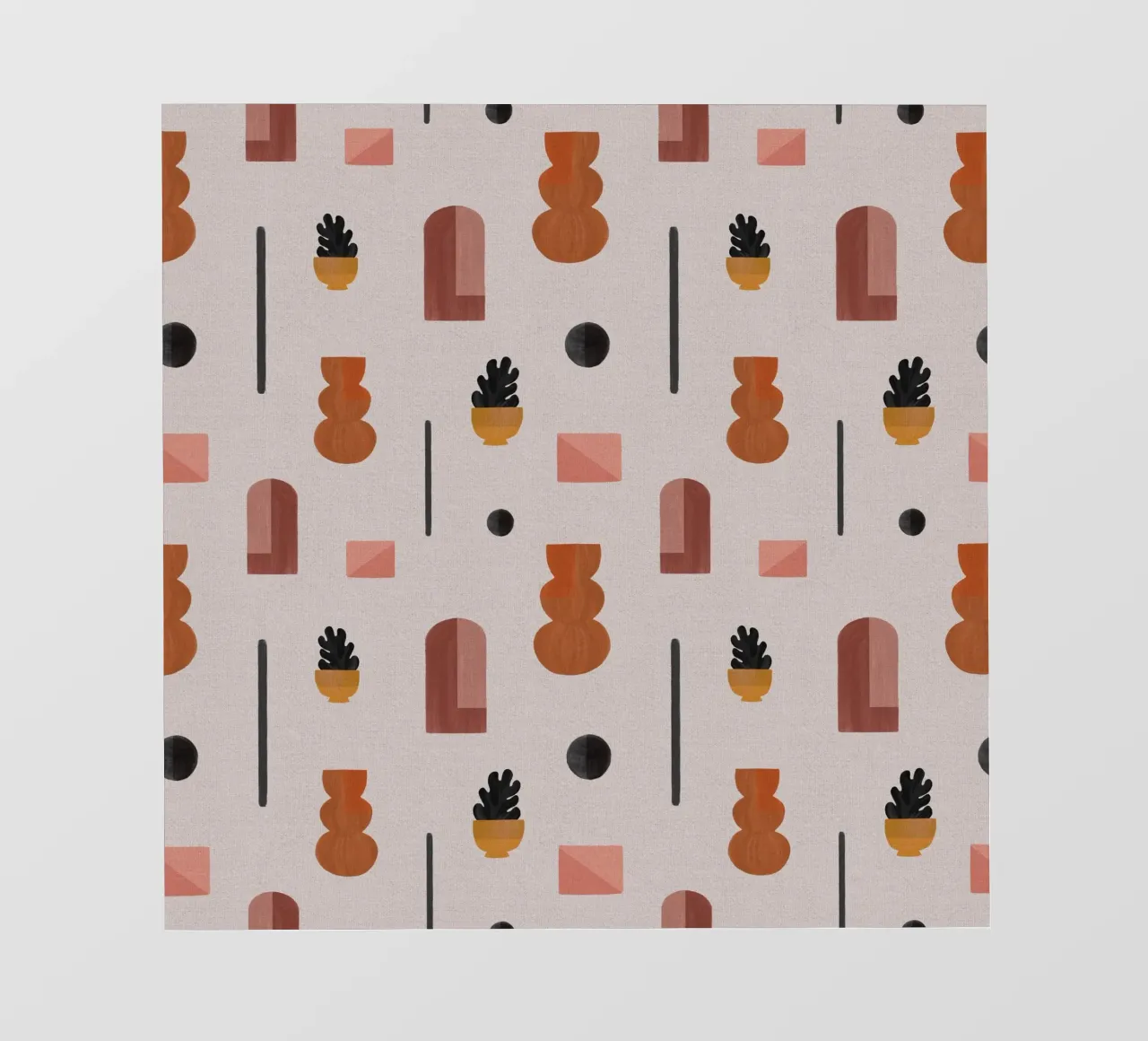 Boho objecten I fotobehang van Orara Studio