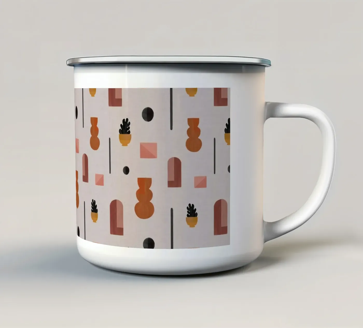 Boho Objects I enamel mug by Orara Studio