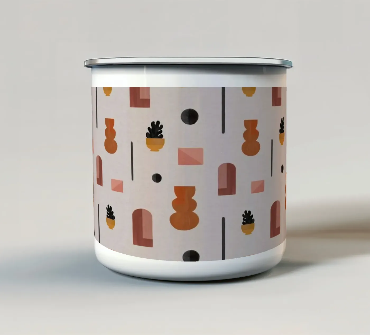 Boho Objects I enamel mug by Orara Studio