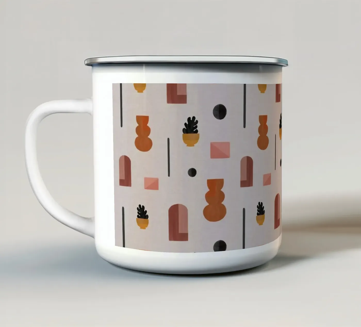 Boho Objects I enamel mug by Orara Studio