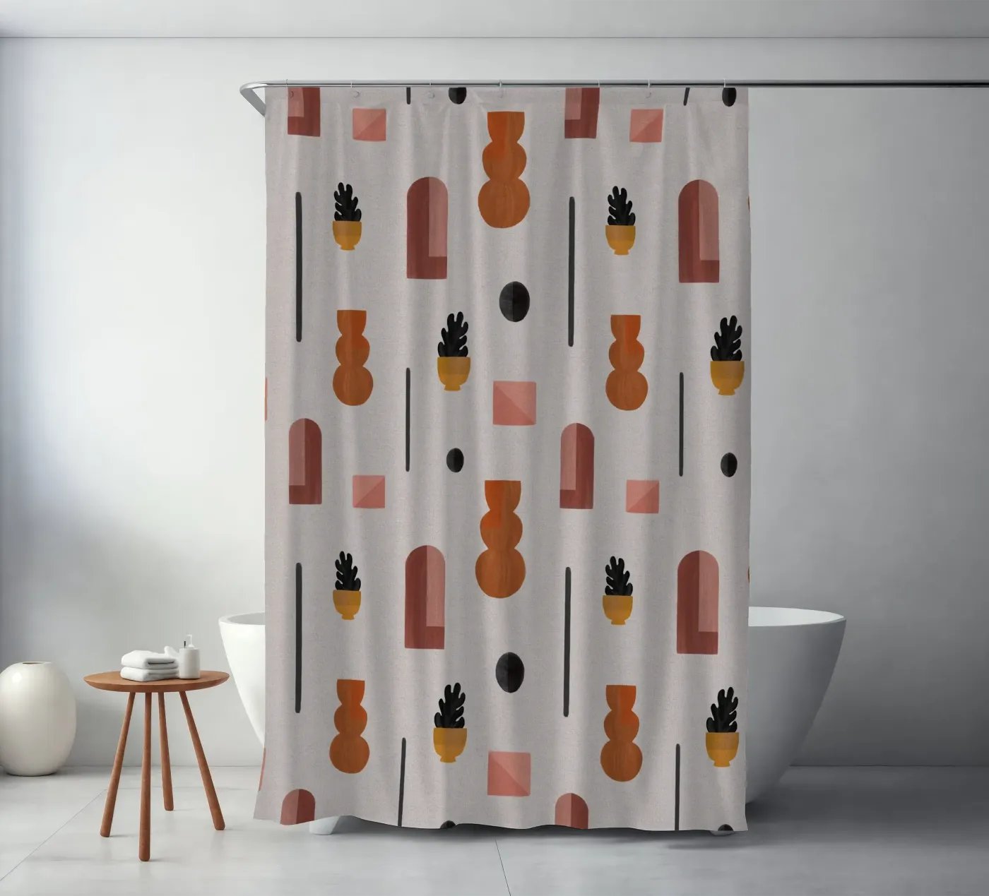 Boho Objects I shower curtain by Orara Studio