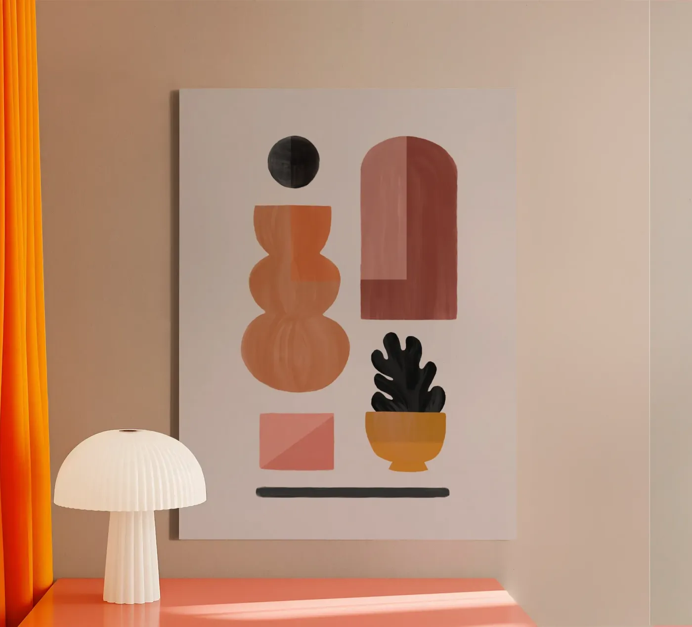 Boho Objects I Leinwand von Orara Studio