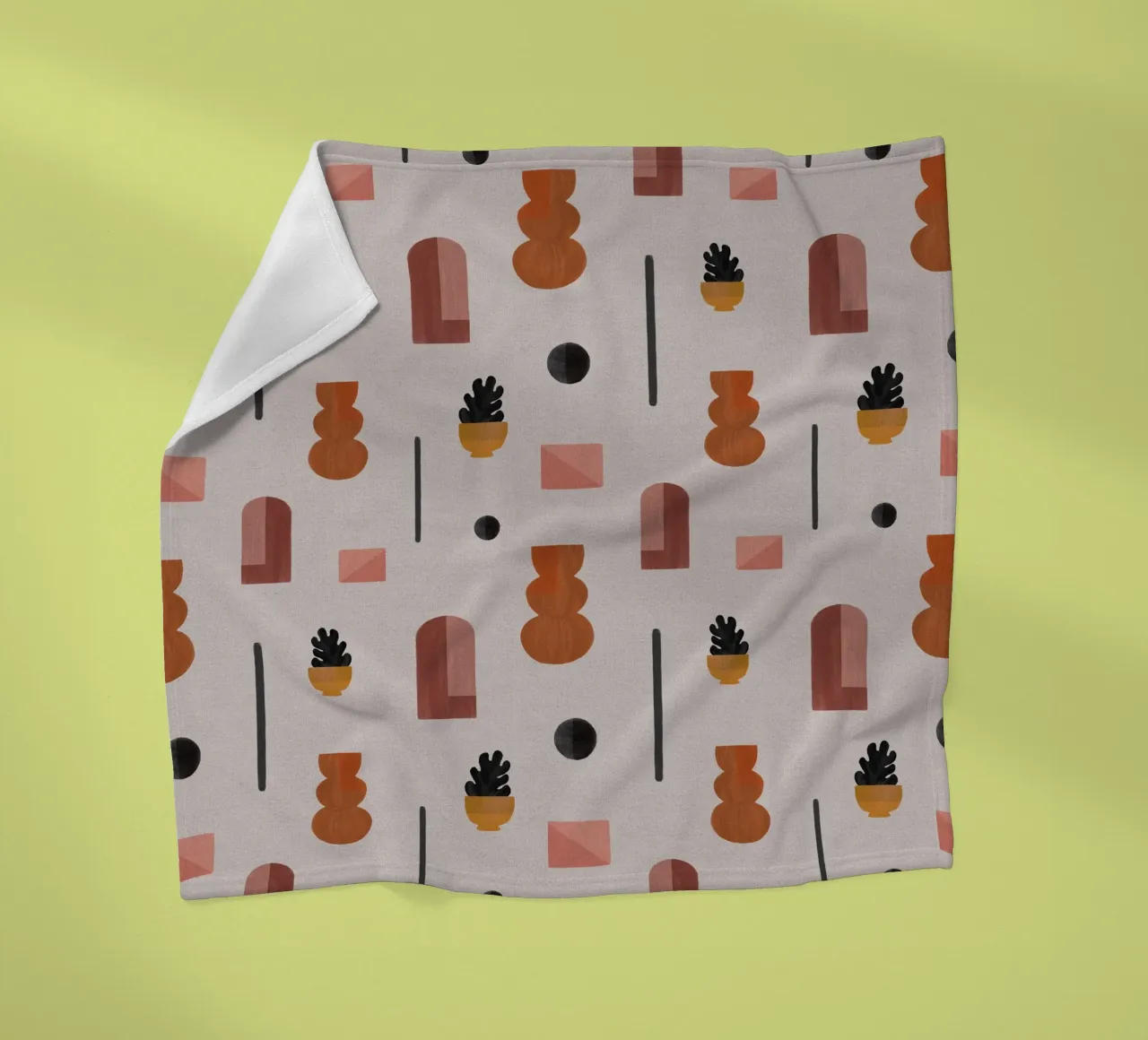 Boho Objects I fleece blanket by Orara Studio