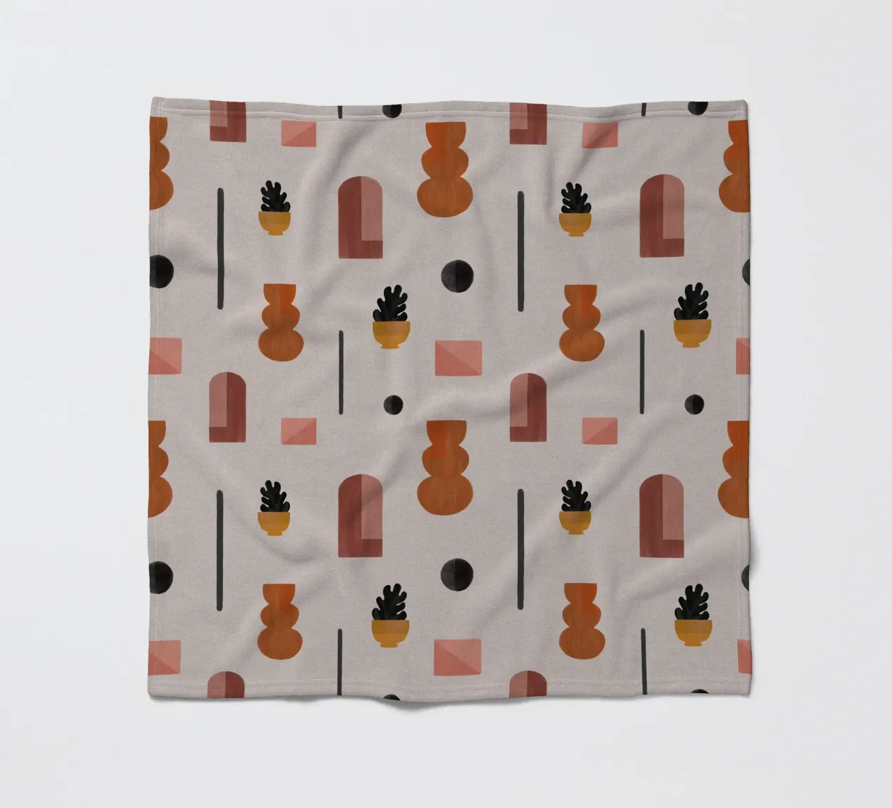 Boho Objects I fleece blanket by Orara Studio