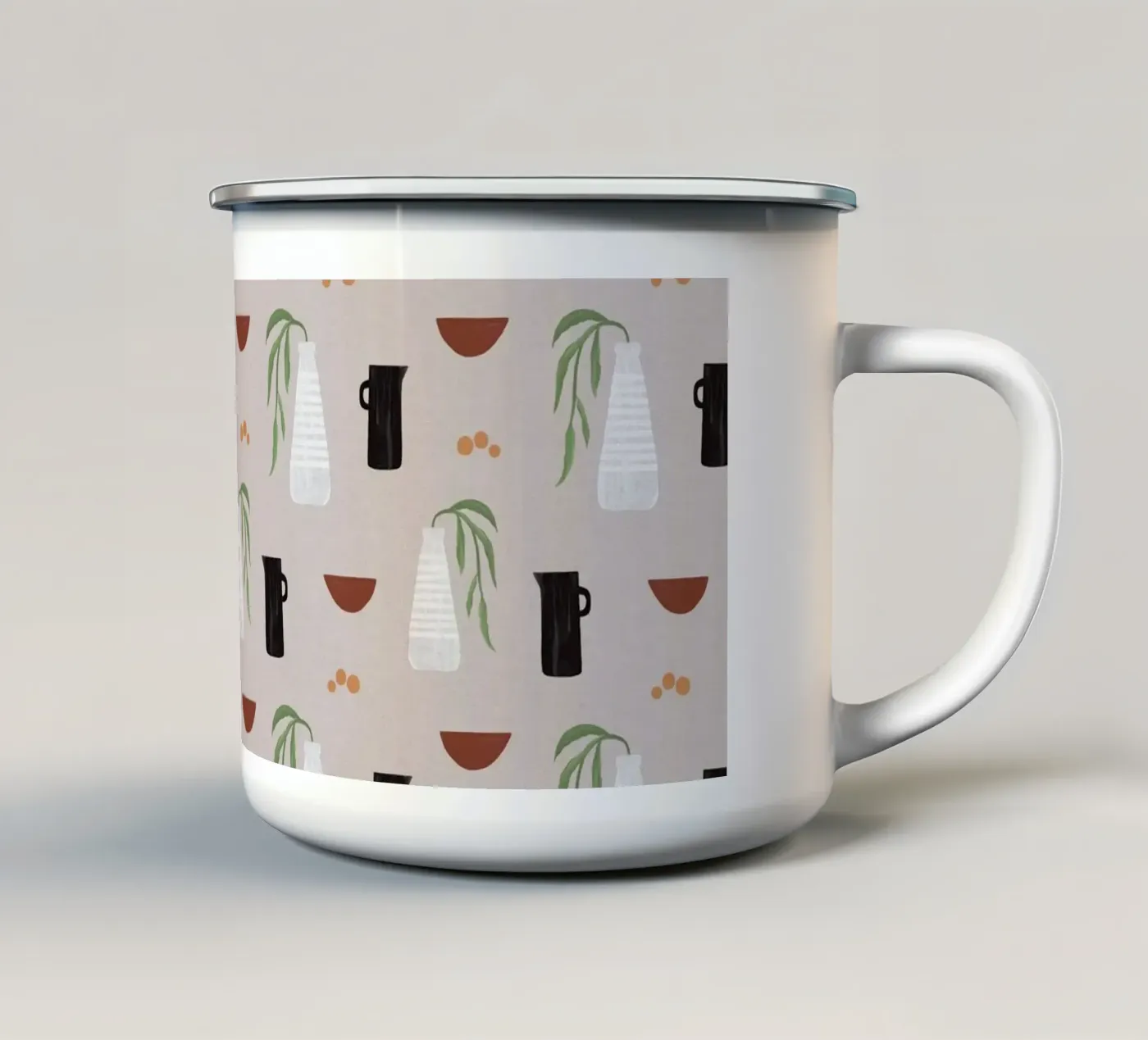 Boho Objects II enamel mug by Orara Studio