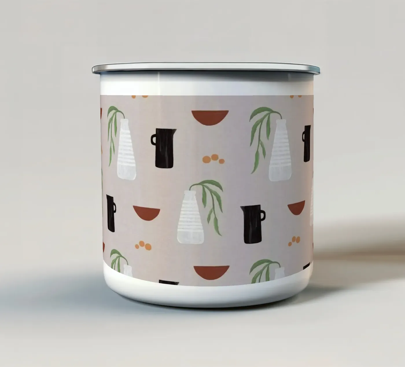 Boho Objects II enamel mug by Orara Studio