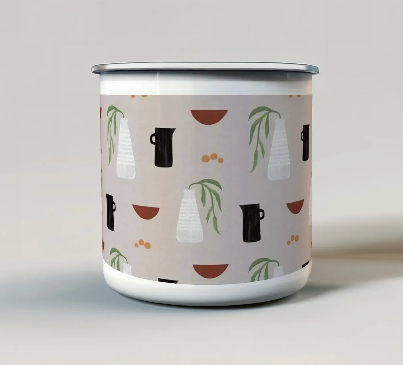 Boho Objects II enamel mug by Orara Studio
