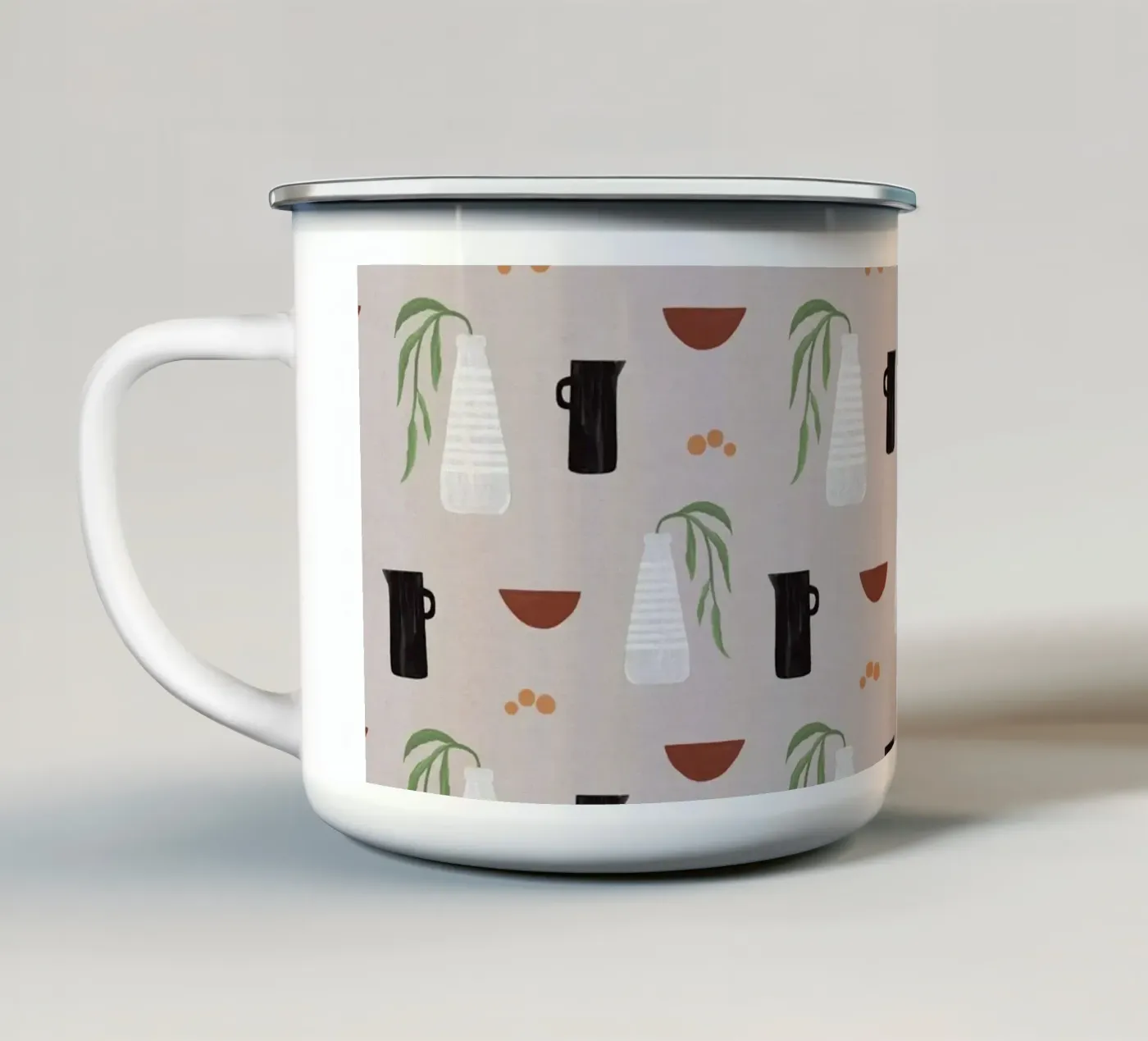 Boho Objects II enamel mug by Orara Studio