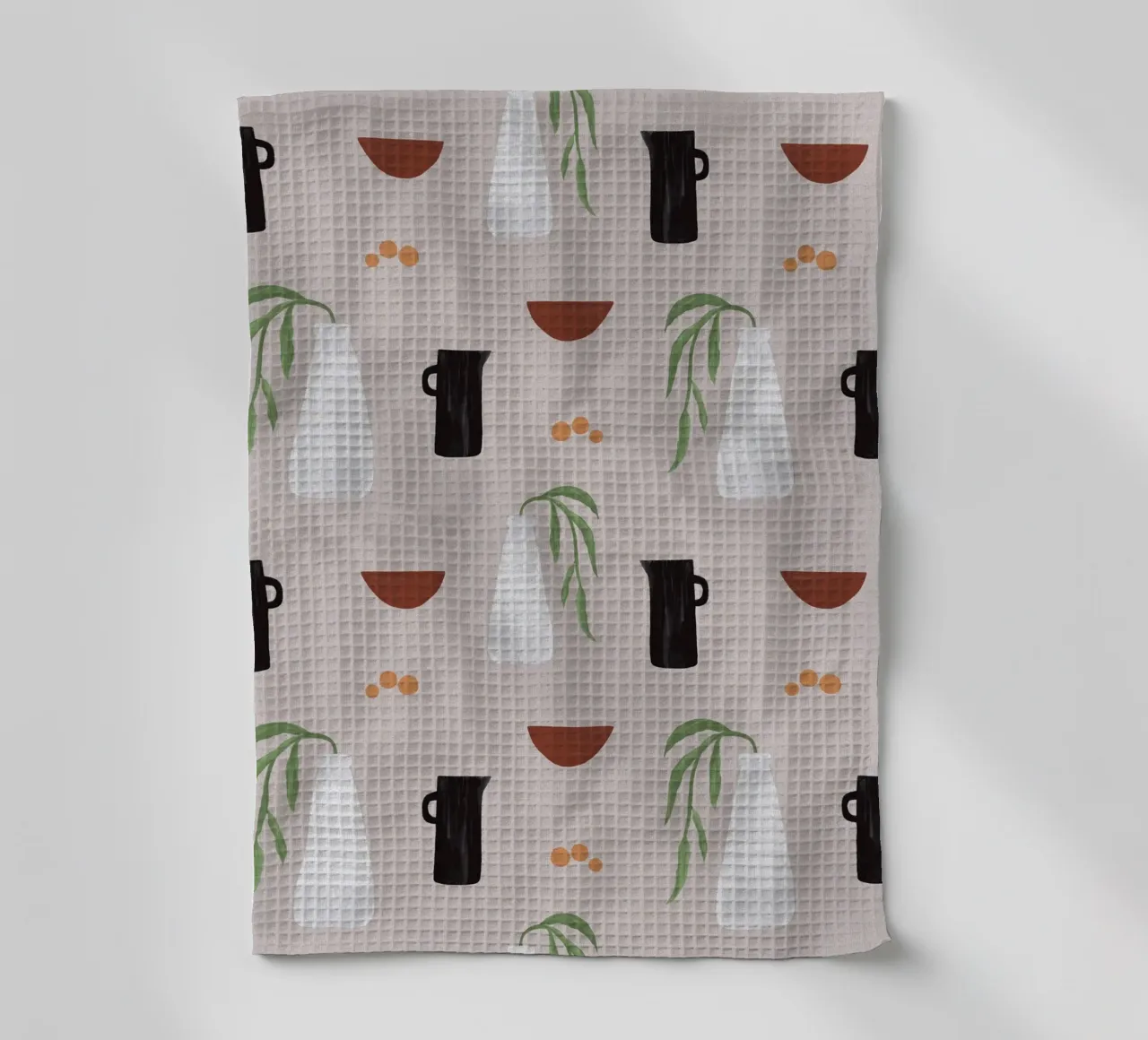 Boho Objects II tea towel by Orara Studio