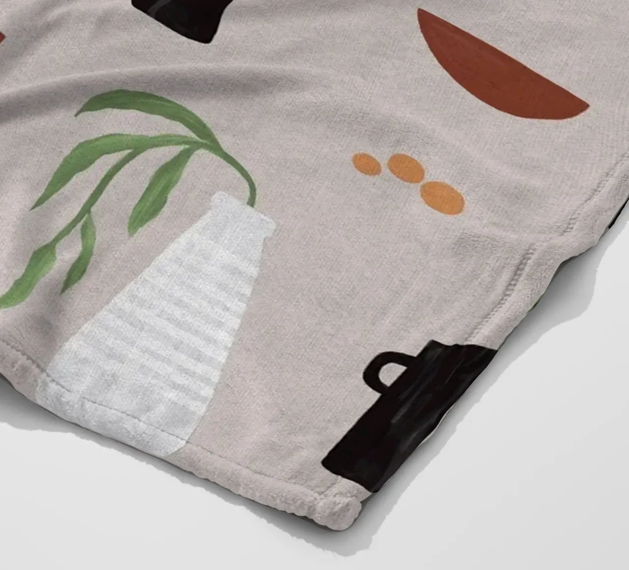 Boho Objects II fleece blanket by Orara Studio