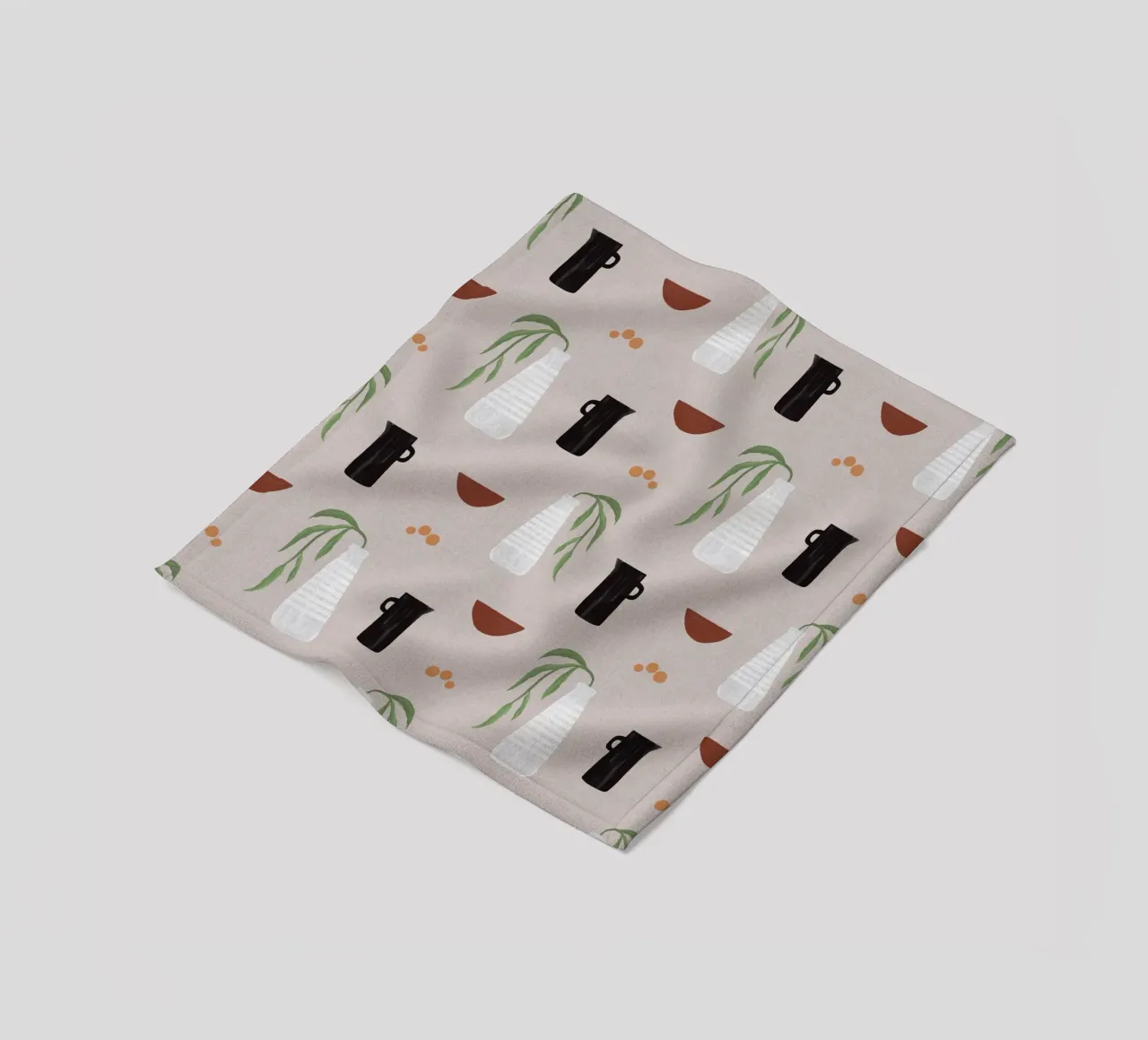 Boho Objects II fleece blanket by Orara Studio