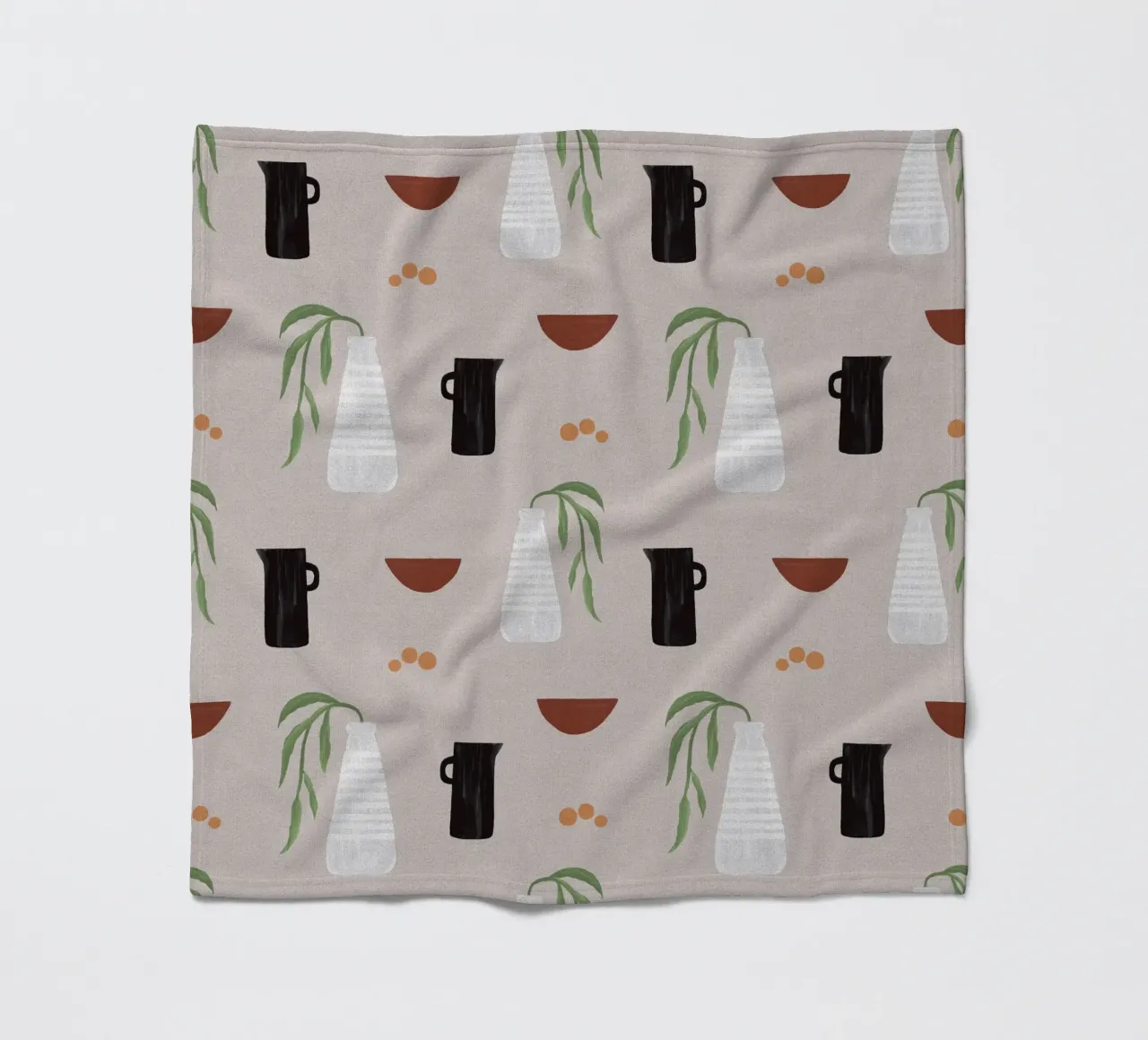 Boho Objects II fleece blanket by Orara Studio