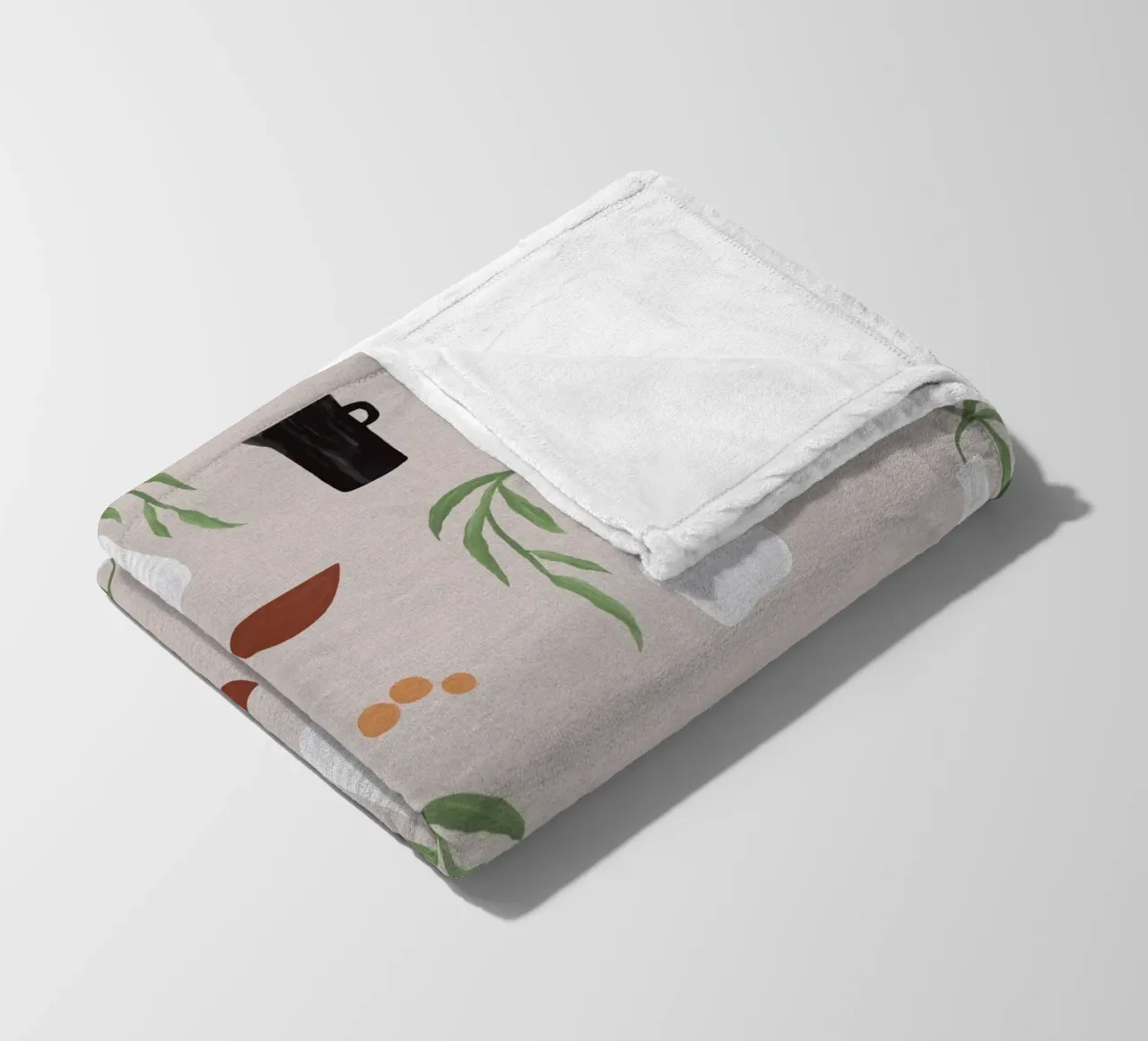 Boho Objects II fleece blanket by Orara Studio