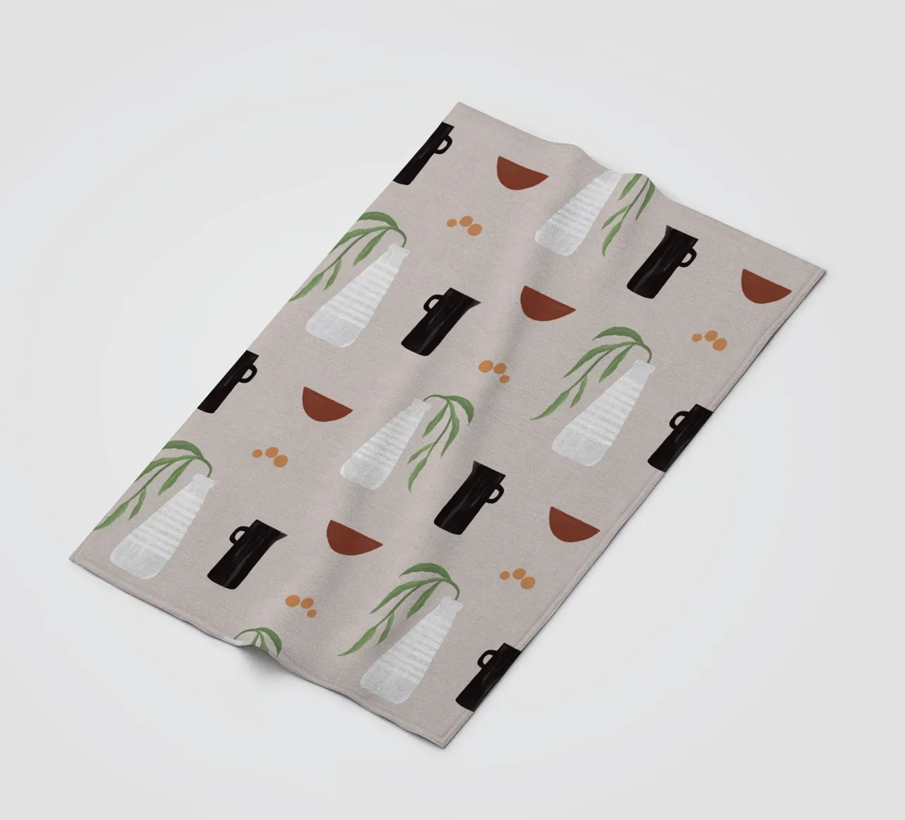 Boho Objects II fleece blanket by Orara Studio