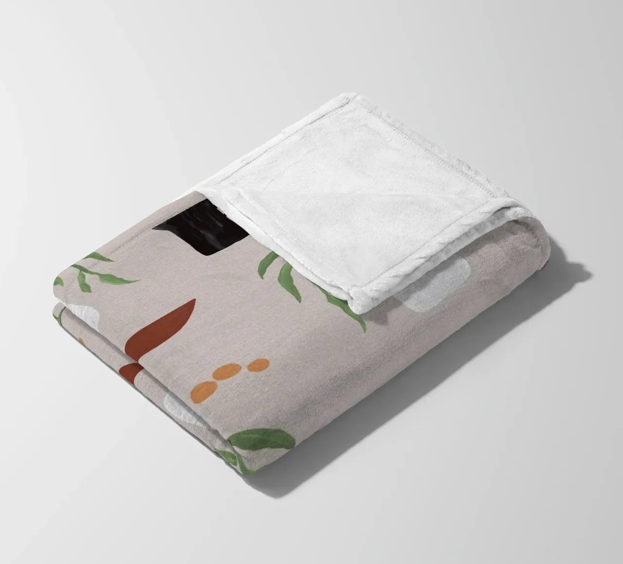 Boho Objects II fleece blanket by Orara Studio