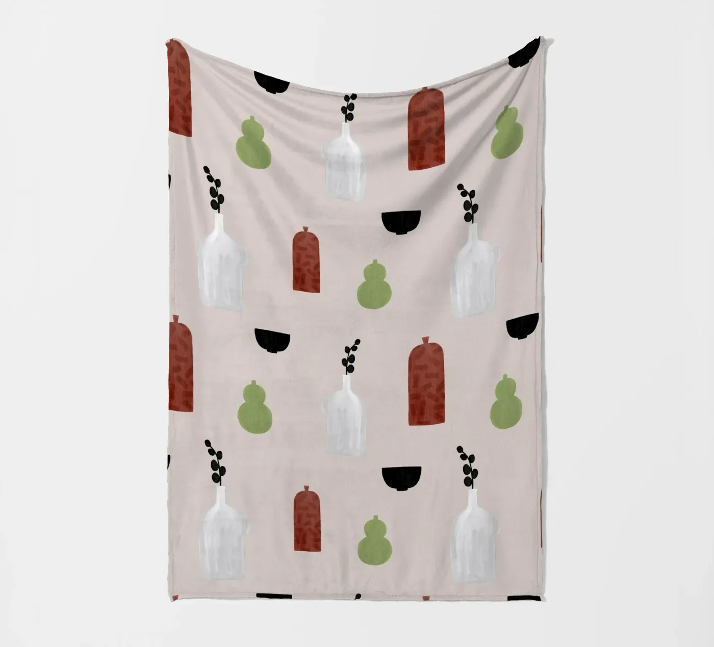 Boho Objects III fleece blanket by Orara Studio