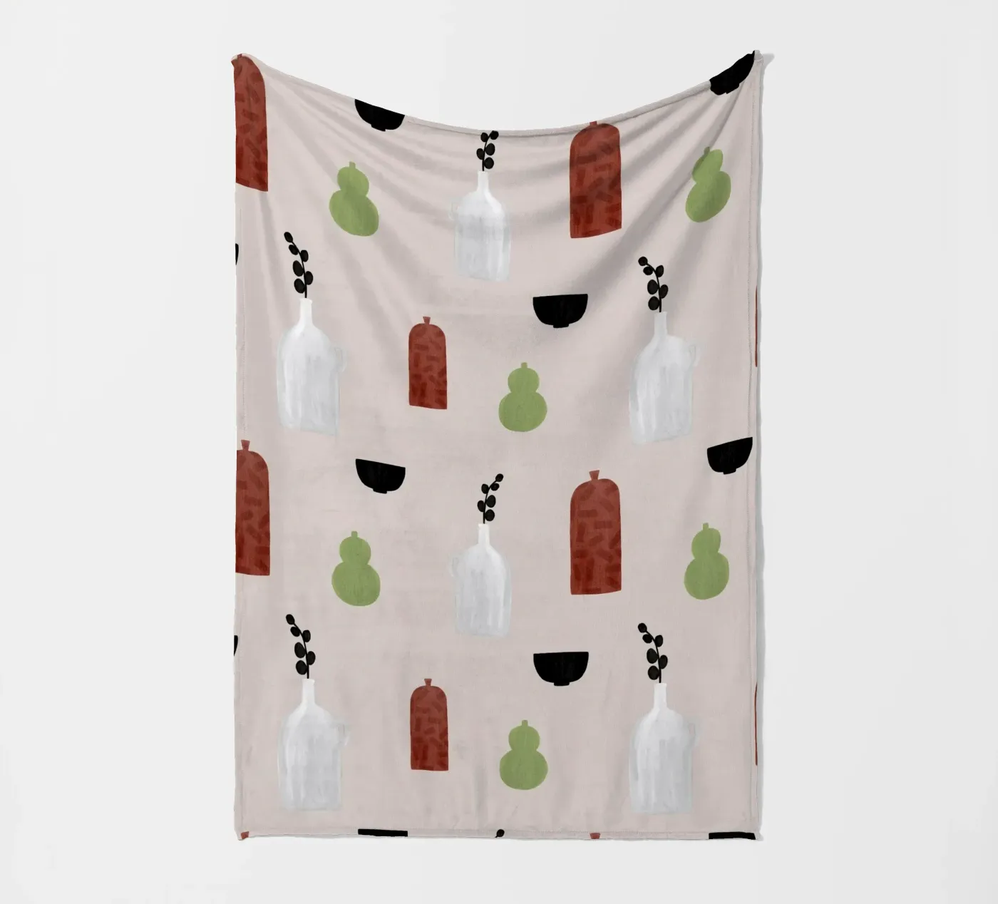 Boho Objects III fleece blanket by Orara Studio