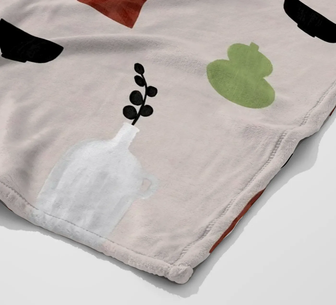 Boho Objects III fleece blanket by Orara Studio