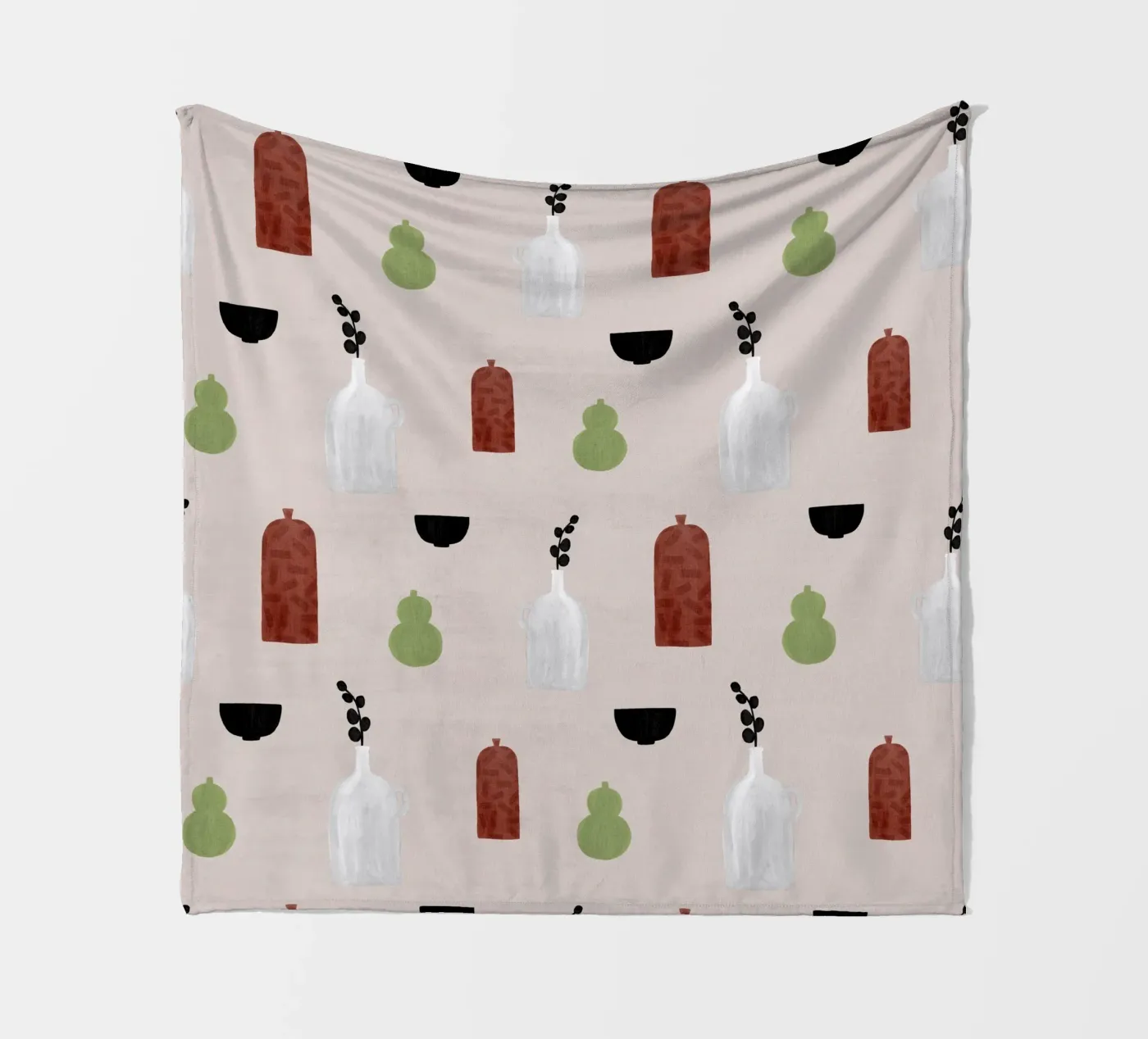 Boho Objects III fleece blanket by Orara Studio