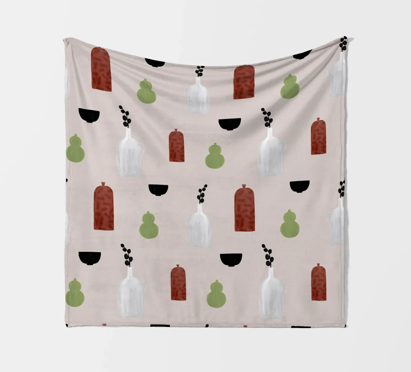 Boho Objects III fleece blanket by Orara Studio