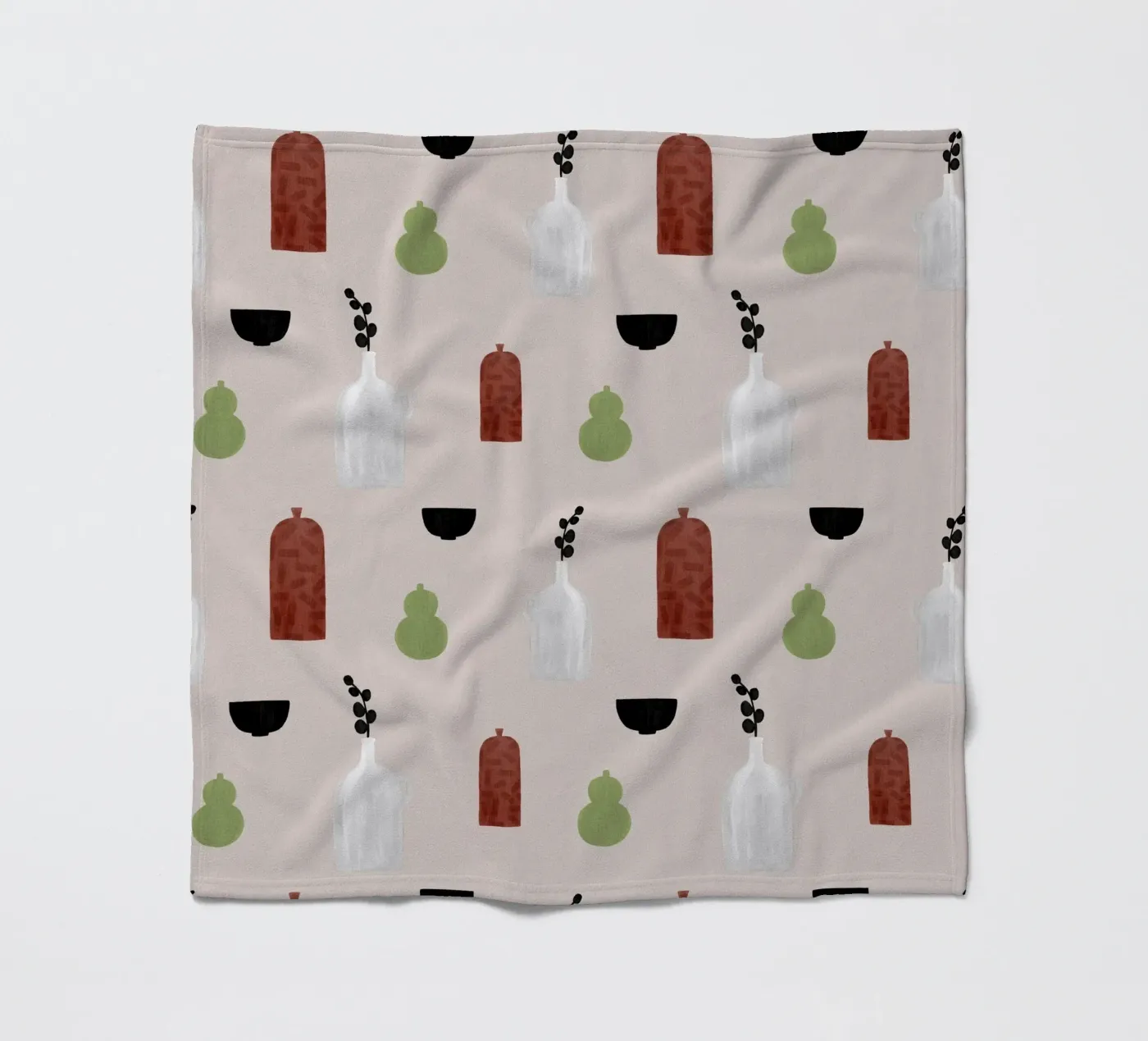 Boho Objects III fleece blanket by Orara Studio