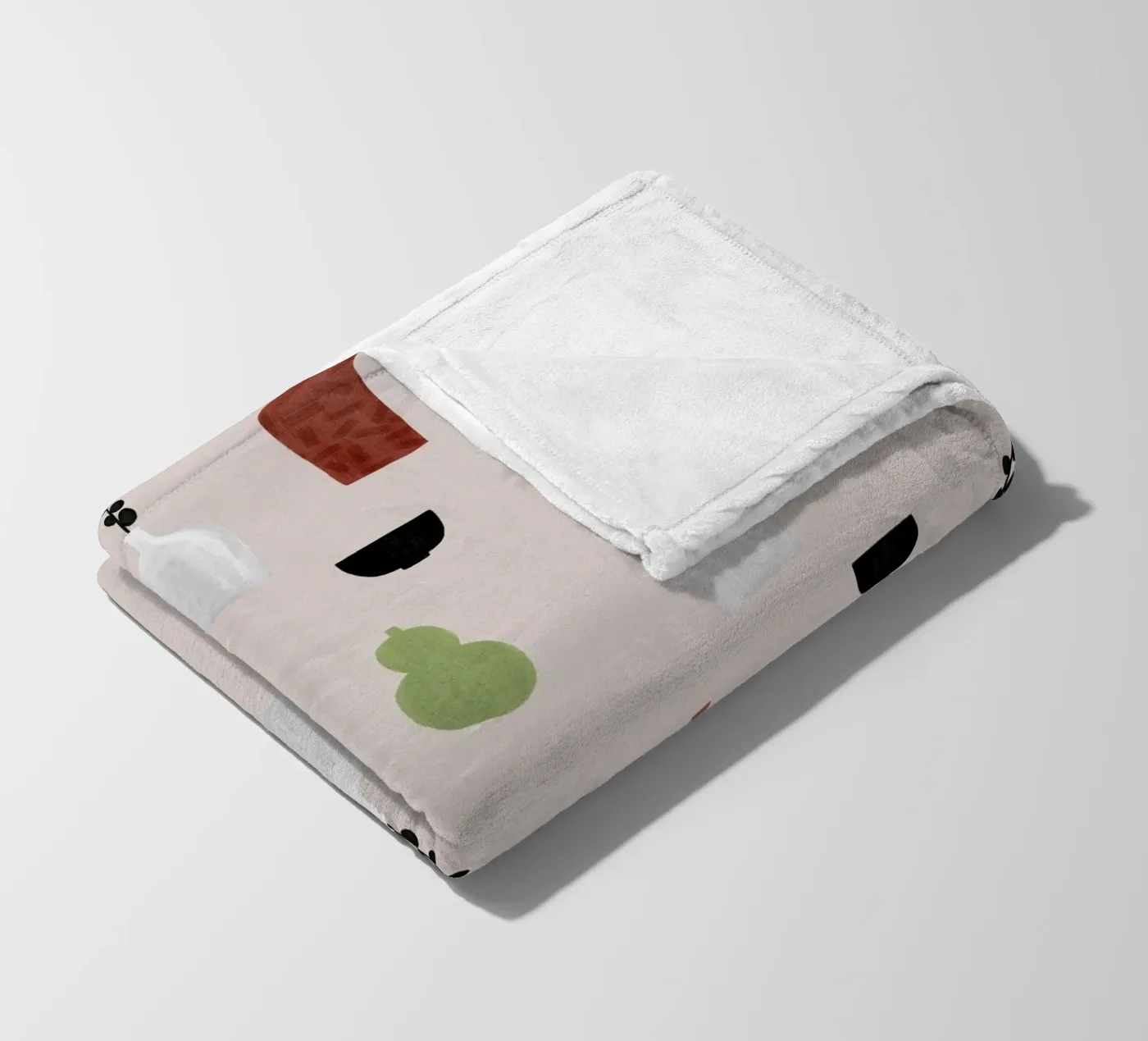 Boho Objects III fleece blanket by Orara Studio