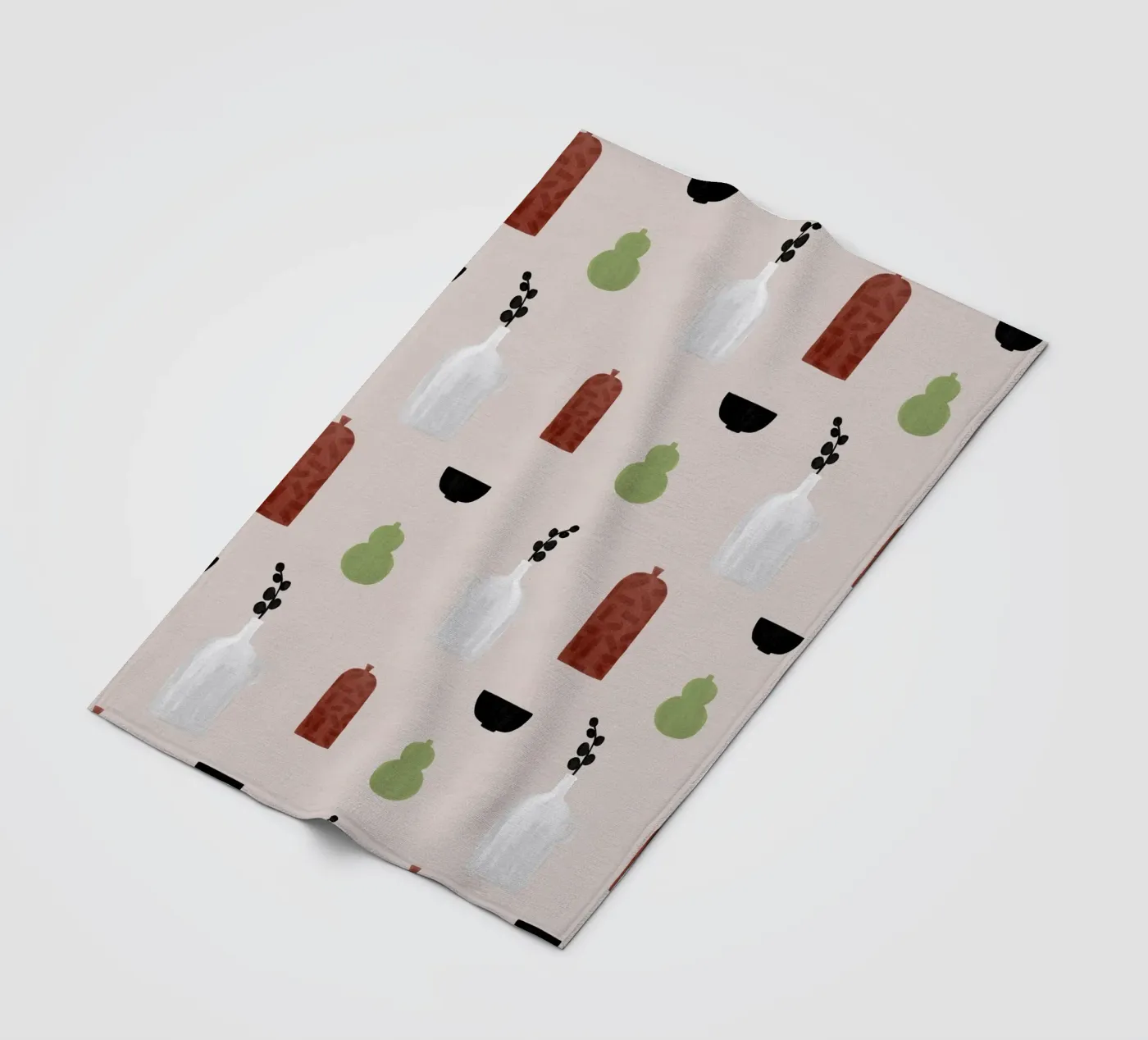 Boho Objects III fleece blanket by Orara Studio