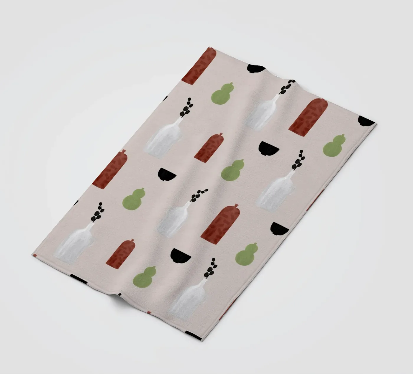 Boho Objects III fleece blanket by Orara Studio