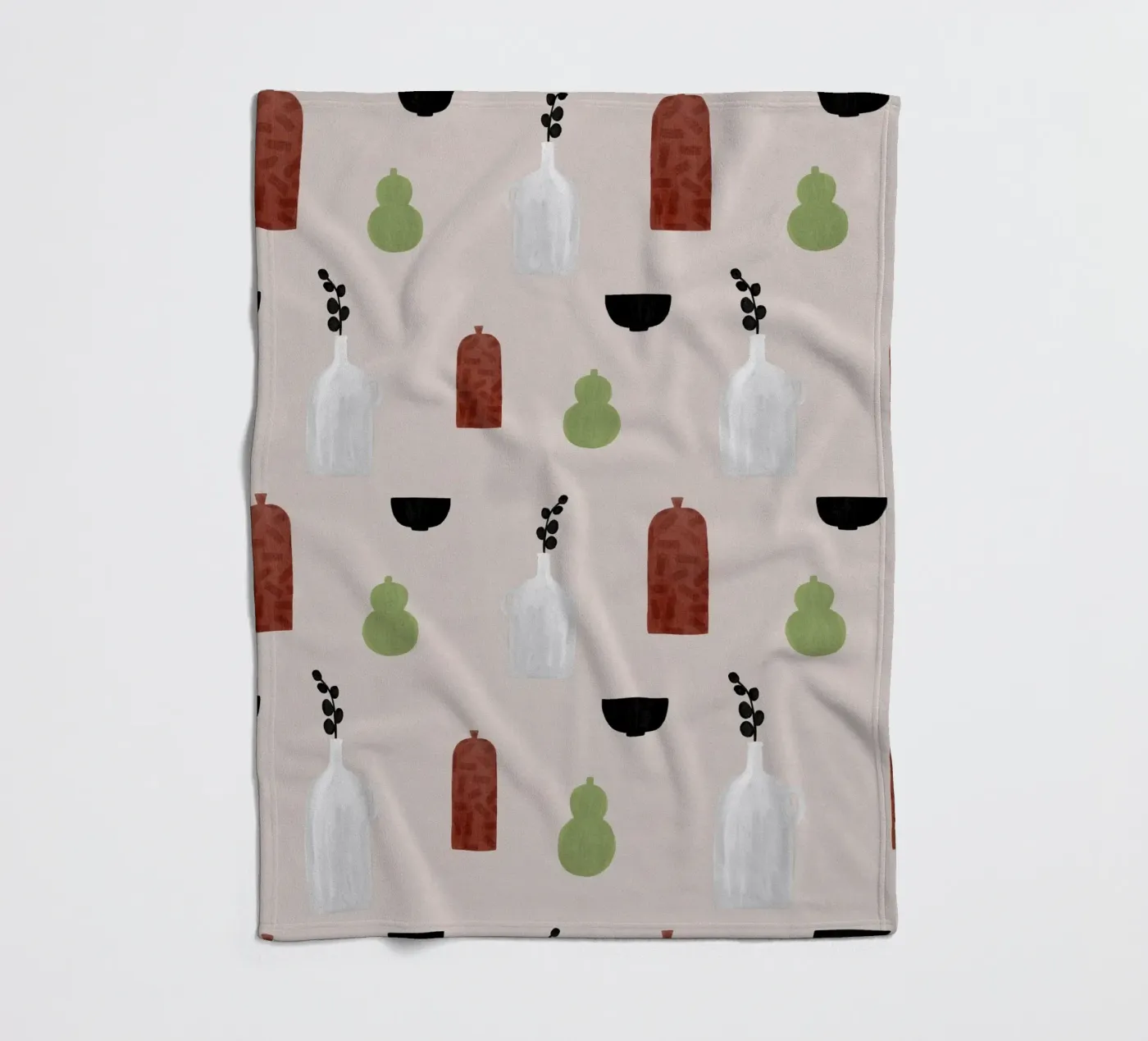 Boho Objects III fleece blanket by Orara Studio