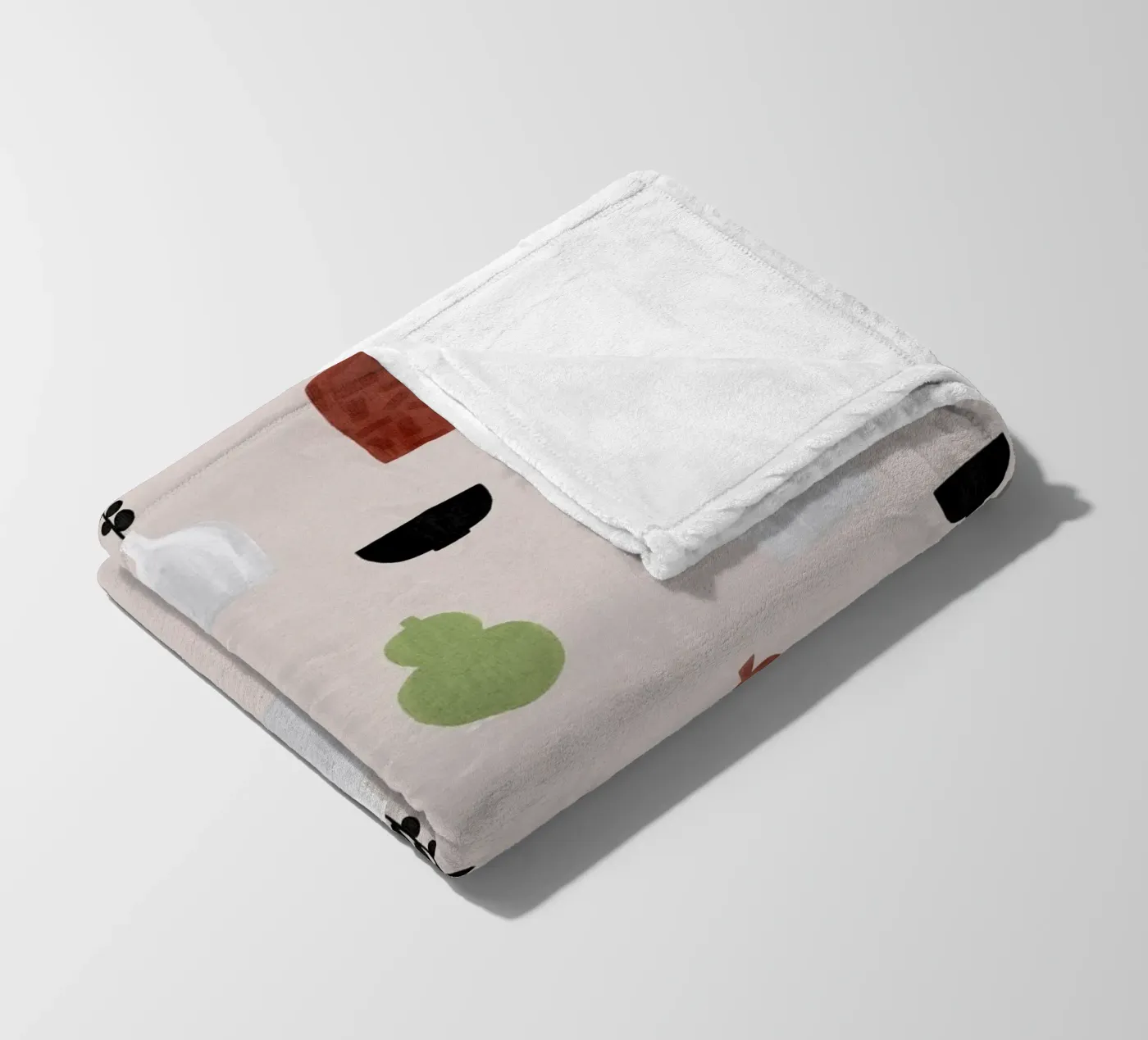 Boho Objects III fleece blanket by Orara Studio