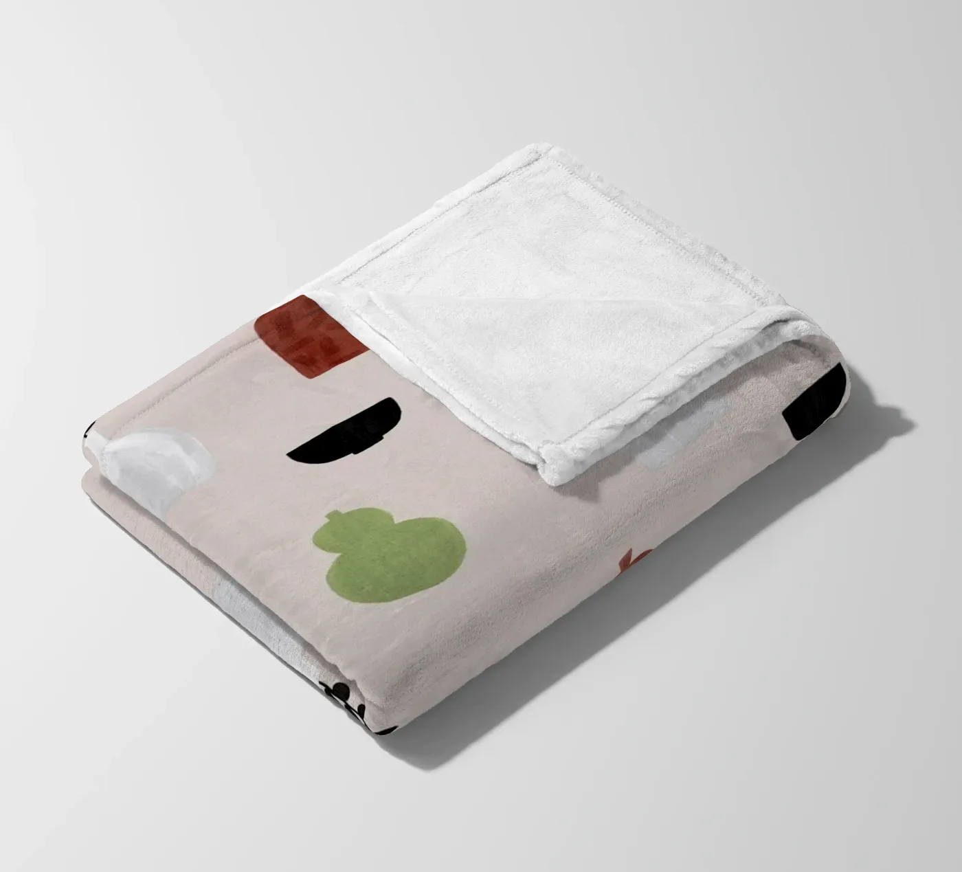 Boho Objects III fleece blanket by Orara Studio