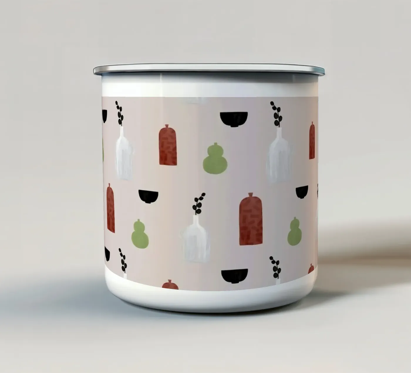 Boho Objects III enamel mug by Orara Studio